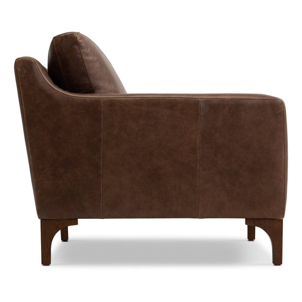 Sorrento Leather Lounge Chair | Chocolate Brown