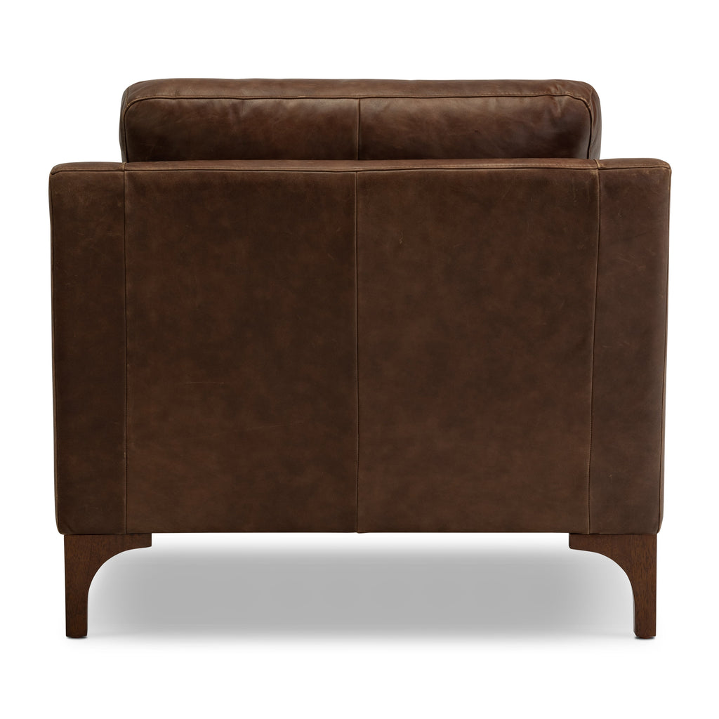 Sorrento Leather Lounge Chair | Chocolate Brown