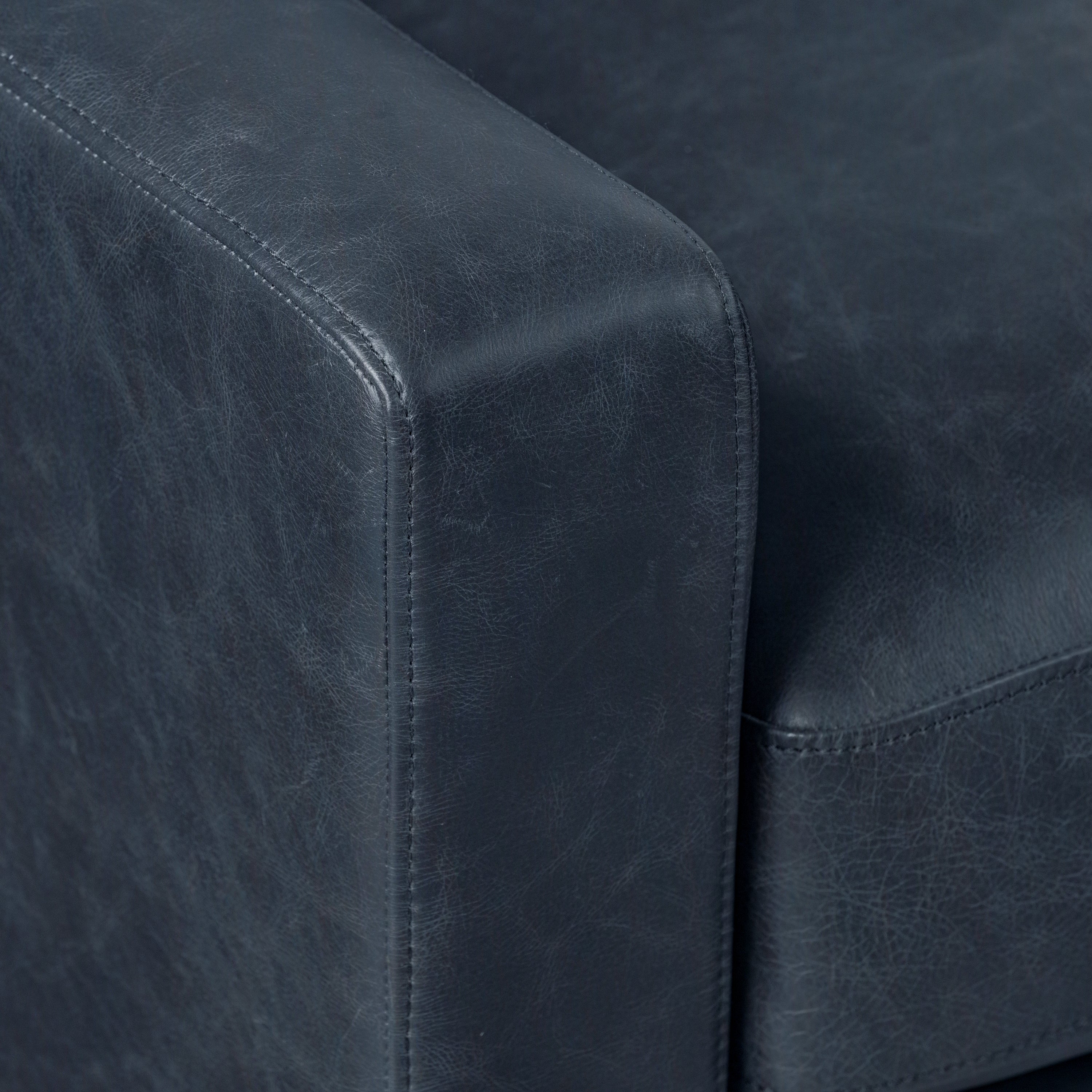 Sorrento Leather Lounge Chair | Nightfall Blue