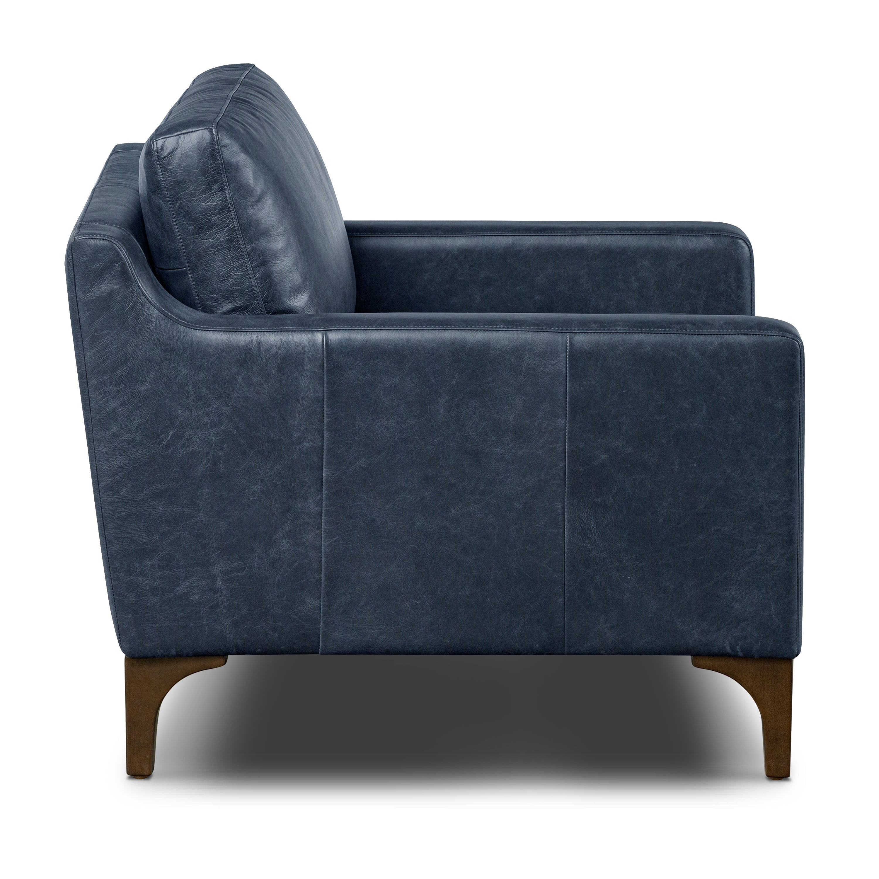 Sorrento Leather Lounge Chair | Nightfall Blue