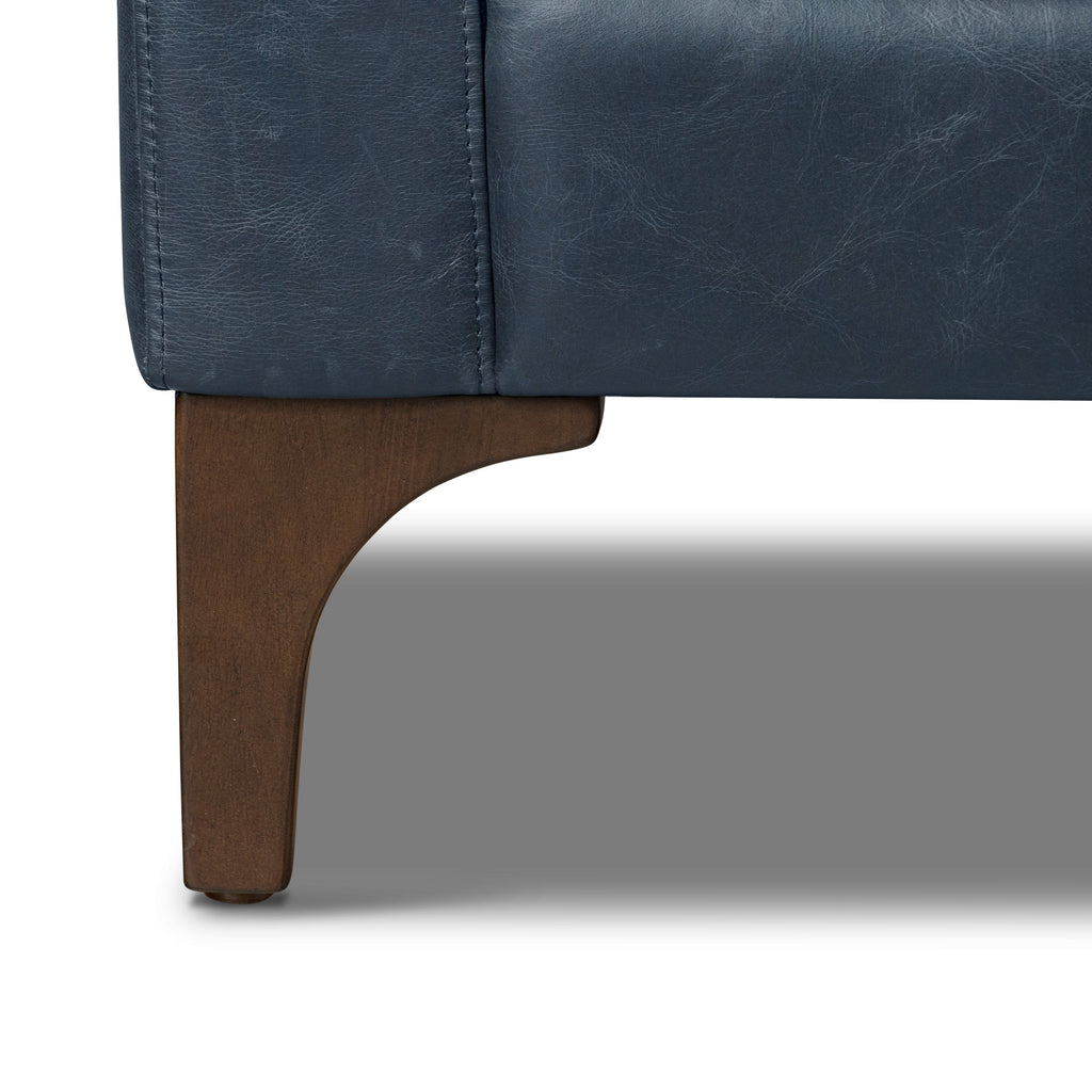 Sorrento Leather Lounge Chair | Nightfall Blue