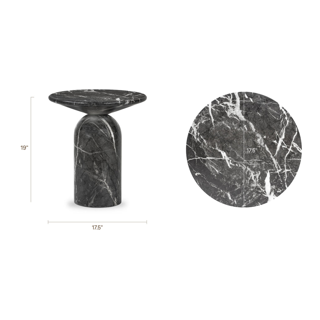 Wels End Table | Black Marble