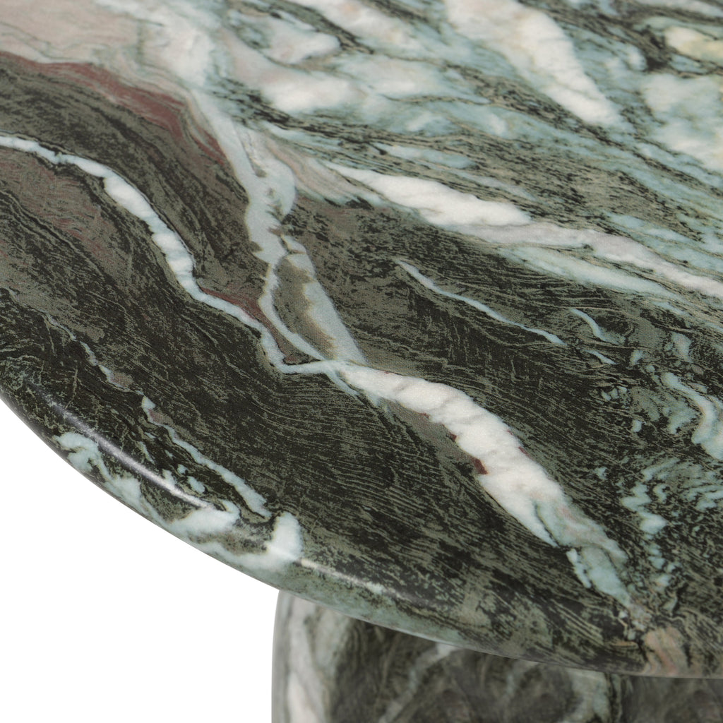 Wels End Table | Green Marble