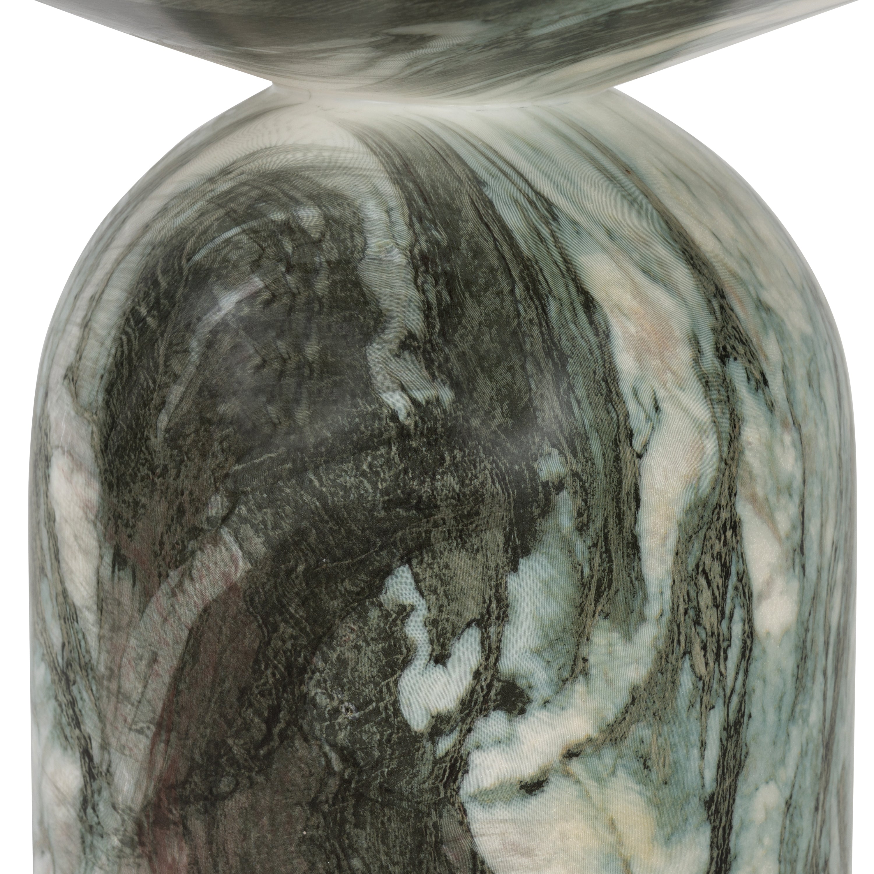 Wels End Table | Green Marble