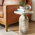 Wels End Table | Grey Marble