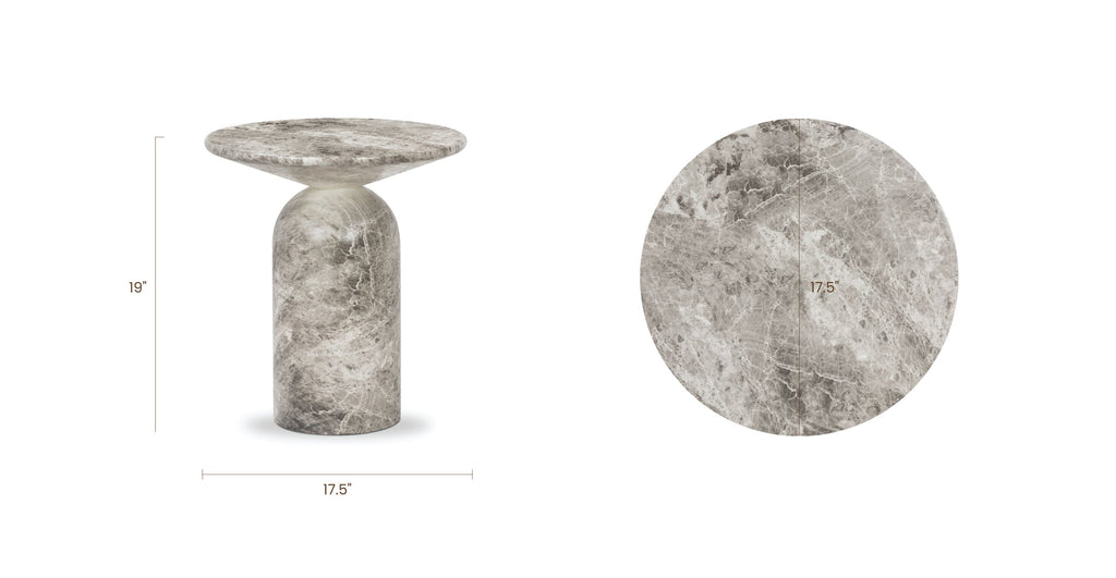 Wels End Table | Grey Marble
