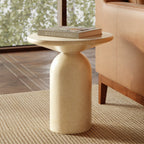 Wels End Table | Sandstone White