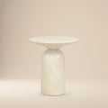 Wels End Table | Sandstone White