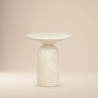 Wels End Table | Sandstone White