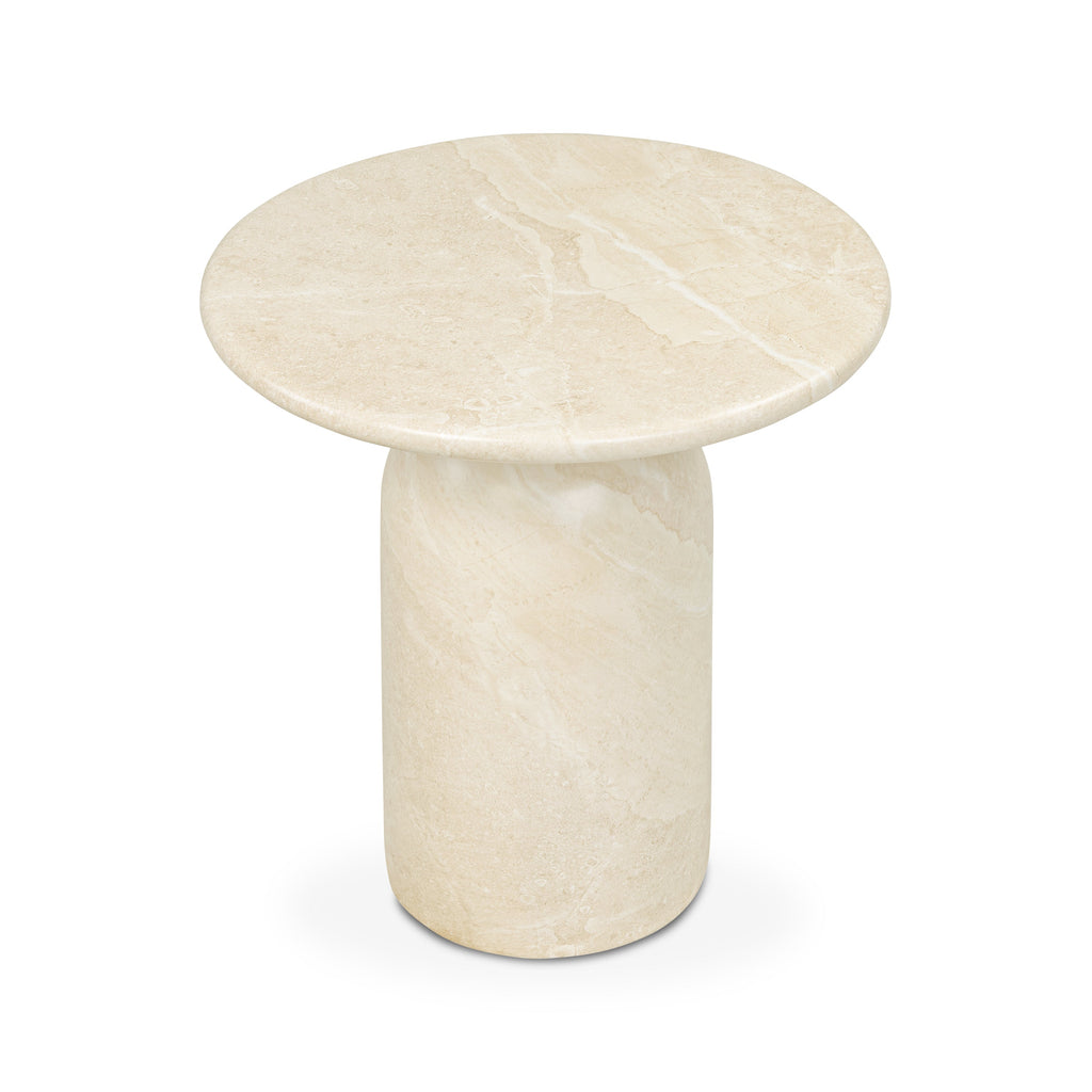 Wels End Table | Sandstone White