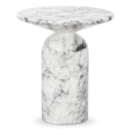Wels End Table | White Marble
