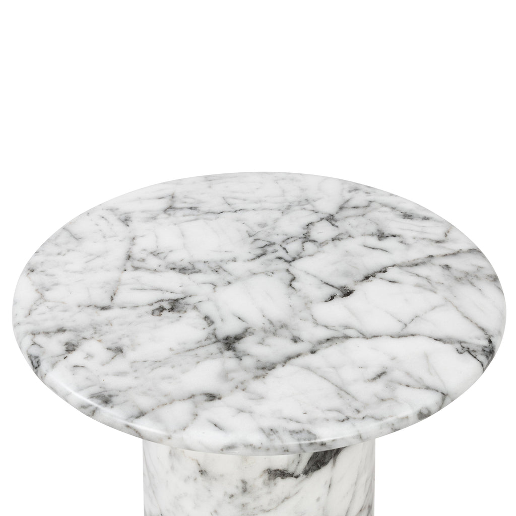 Wels End Table | White Marble
