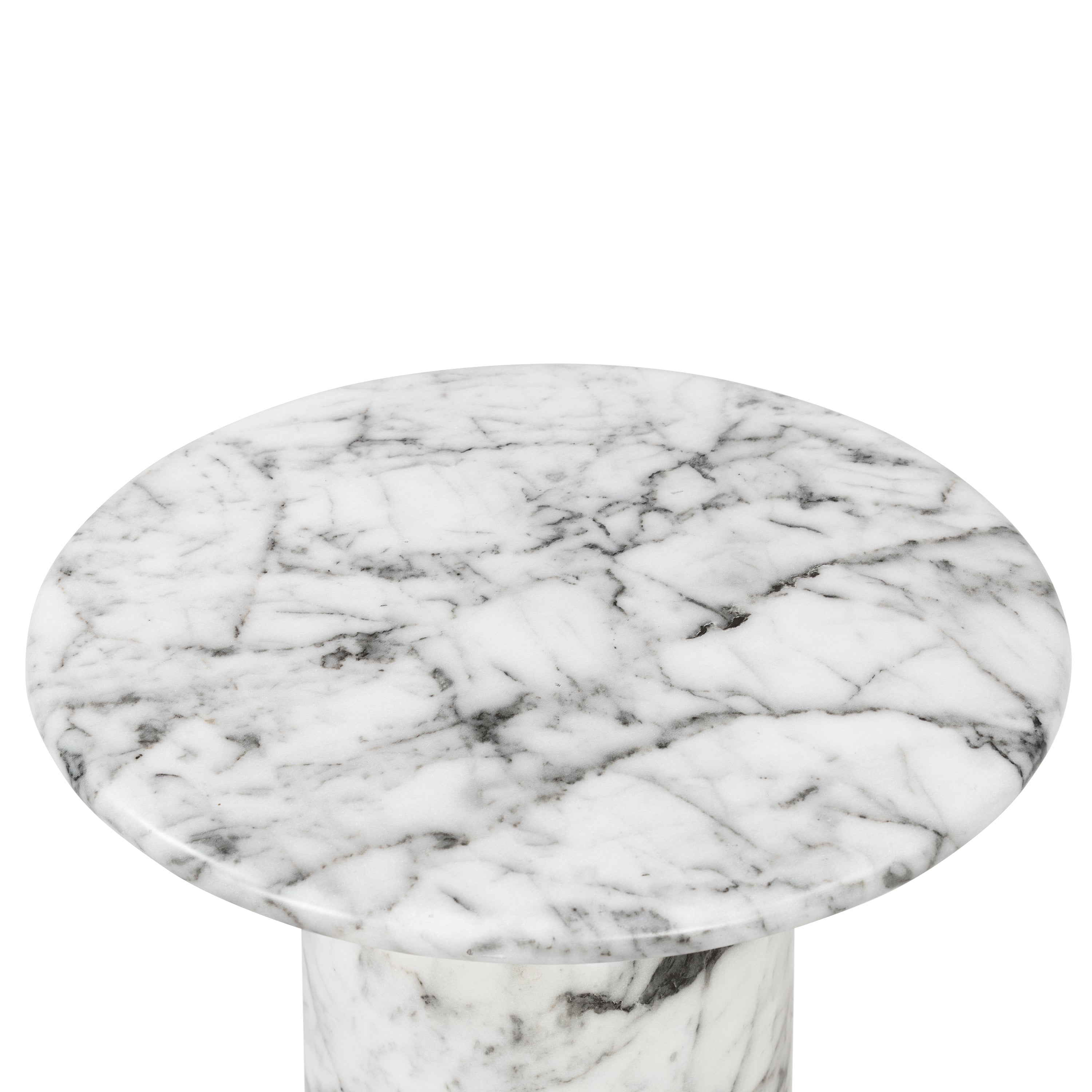 Wels End Table | White Marble