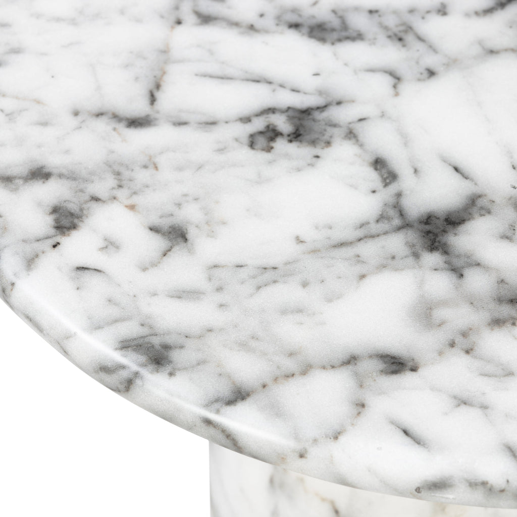 Wels End Table | White Marble
