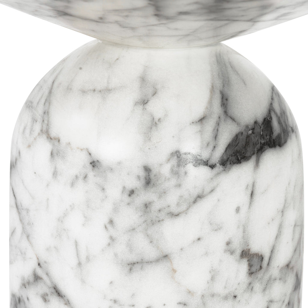 Wels End Table | White Marble