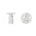 Wels End Table | White Marble