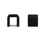Naples Horseshoe Side Table | Black Concrete