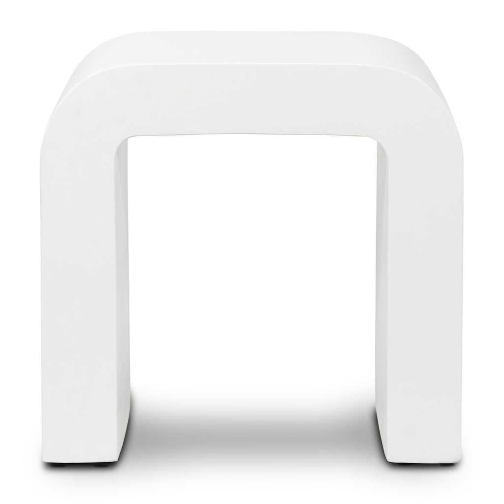 Naples Horseshoe Side Table | Ivory Concrete