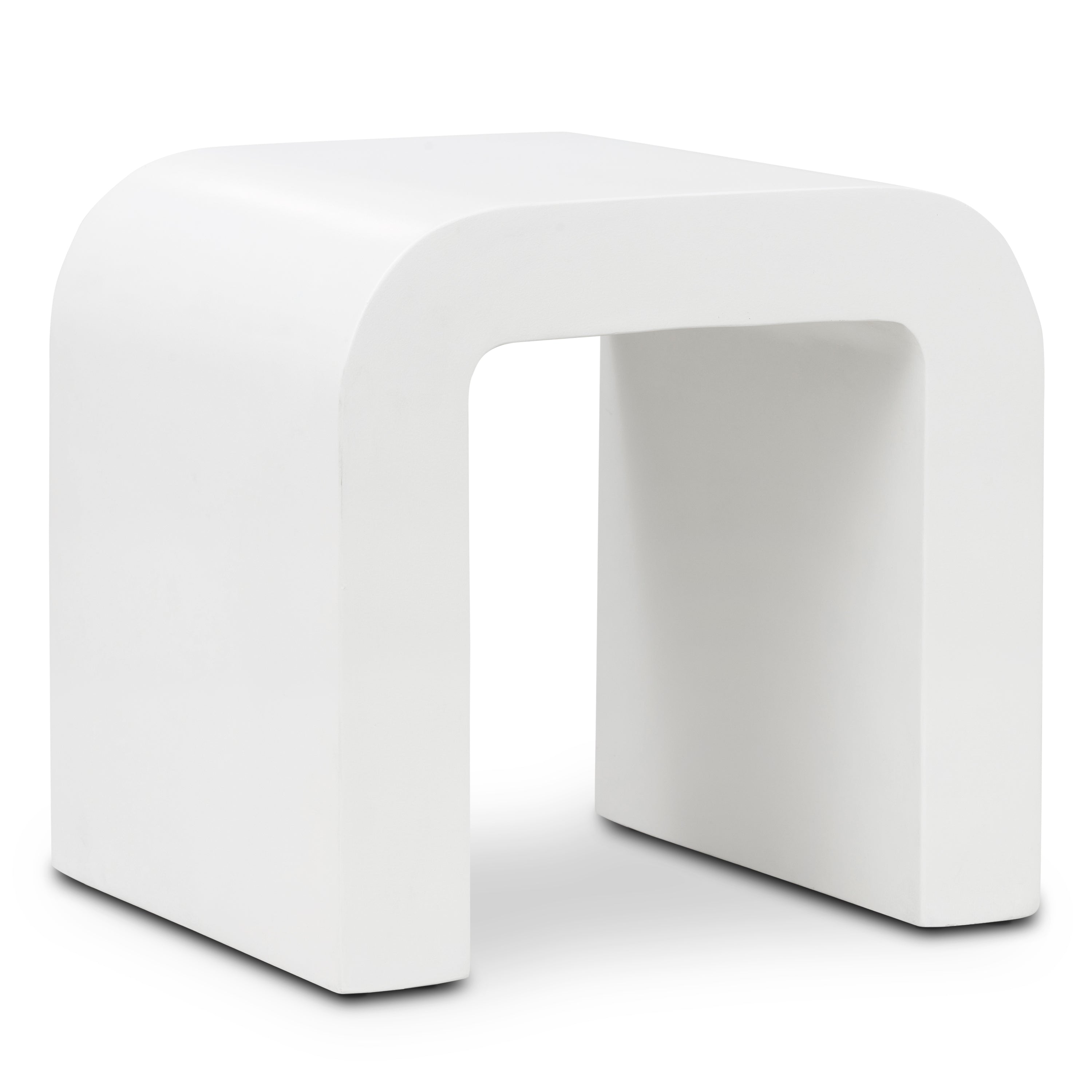 Naples Horseshoe Side Table | Ivory Concrete
