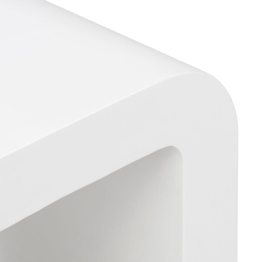 Naples Horseshoe Side Table | Ivory Concrete