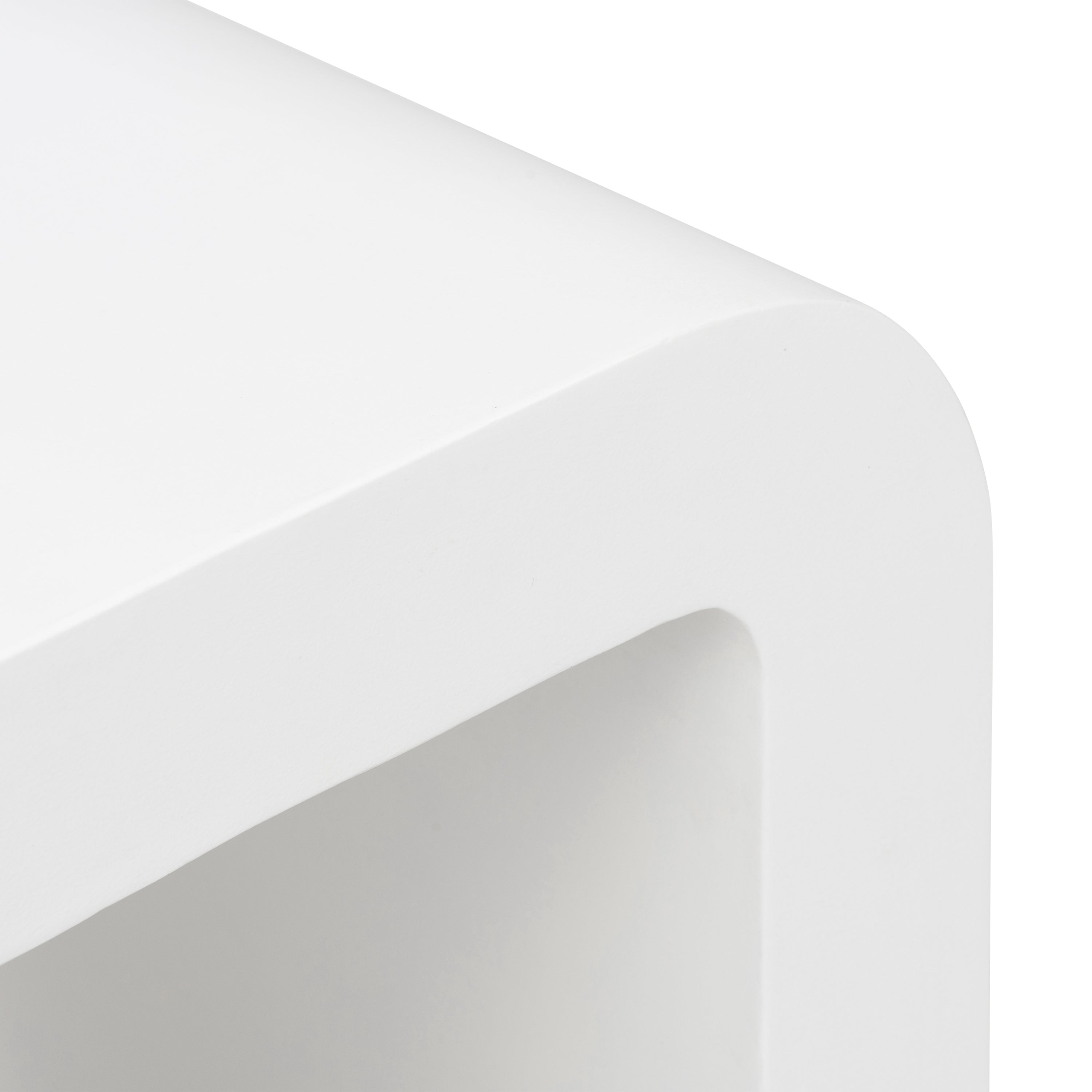 Naples Horseshoe Side Table | Ivory Concrete