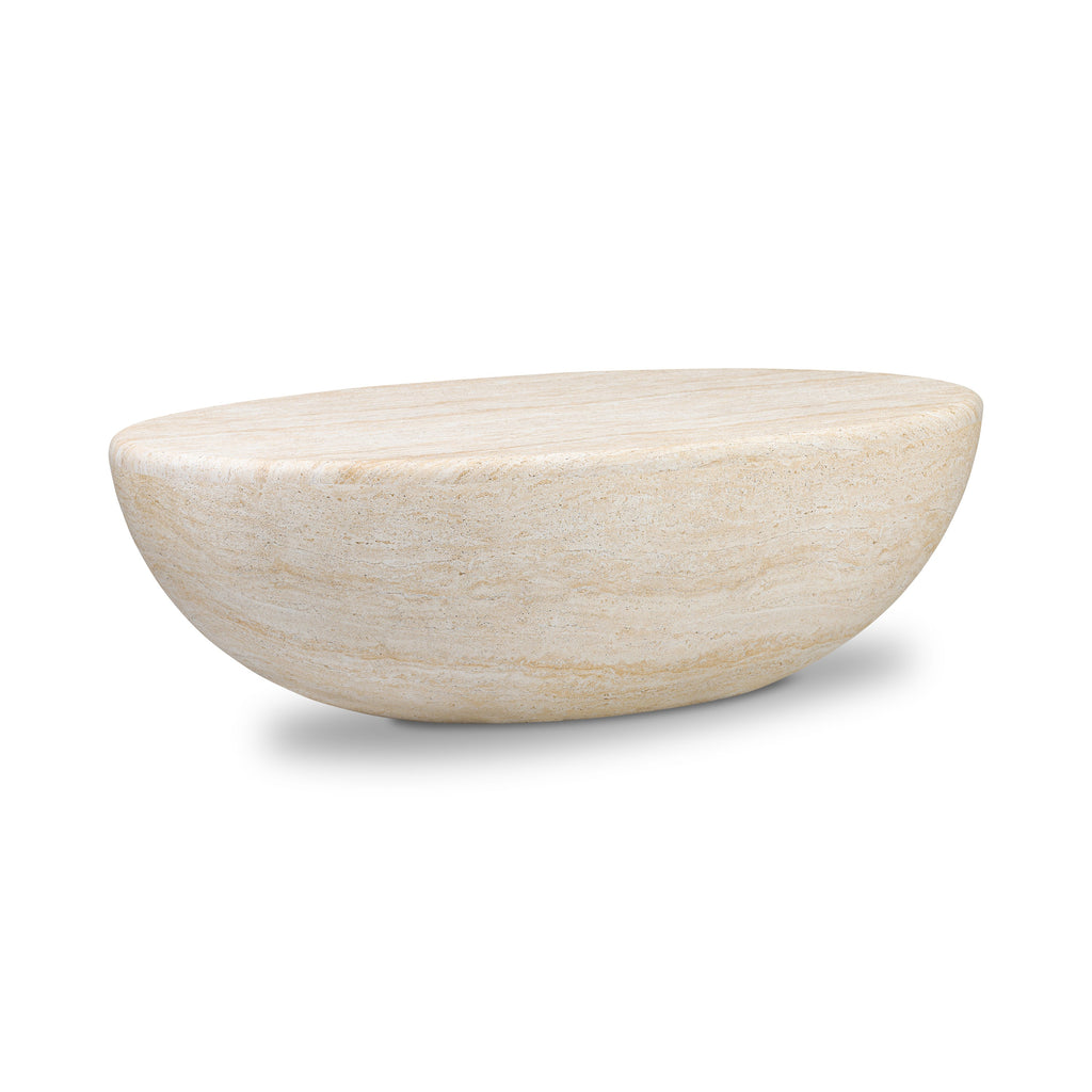 Trevi Oval Coffee Table | Travertine