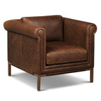 Bruges Leather Lounge Chair | Chocolate Brown