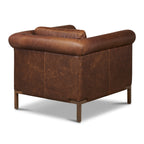 Bruges Leather Lounge Chair | Chocolate Brown