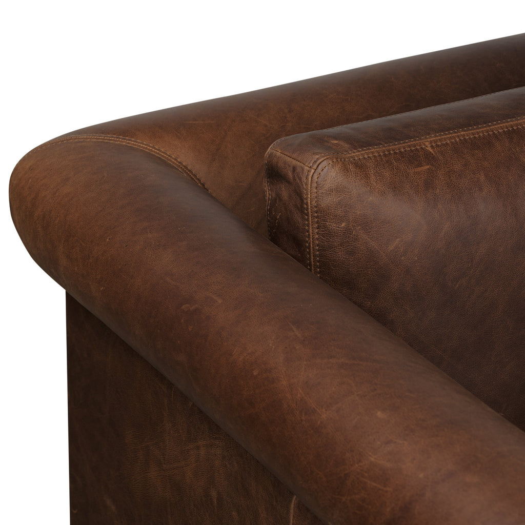 Bruges Leather Lounge Chair | Chocolate Brown