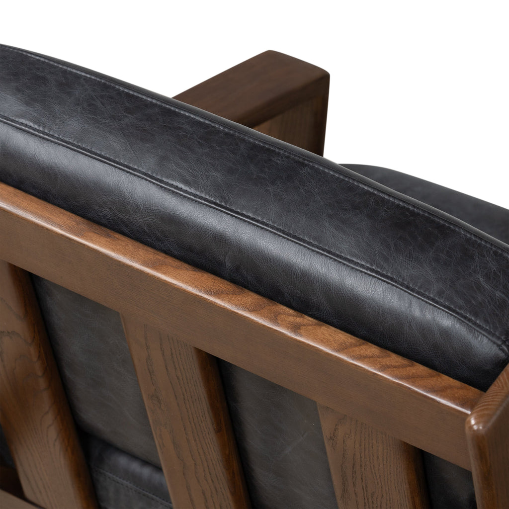 Leather Lounge Chair | Onyx Black