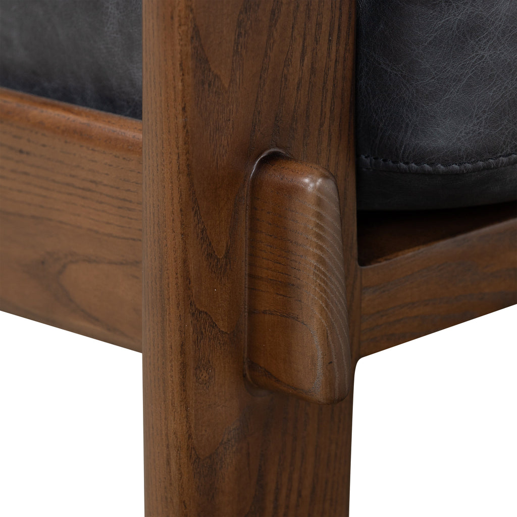 Leather Lounge Chair | Onyx Black
