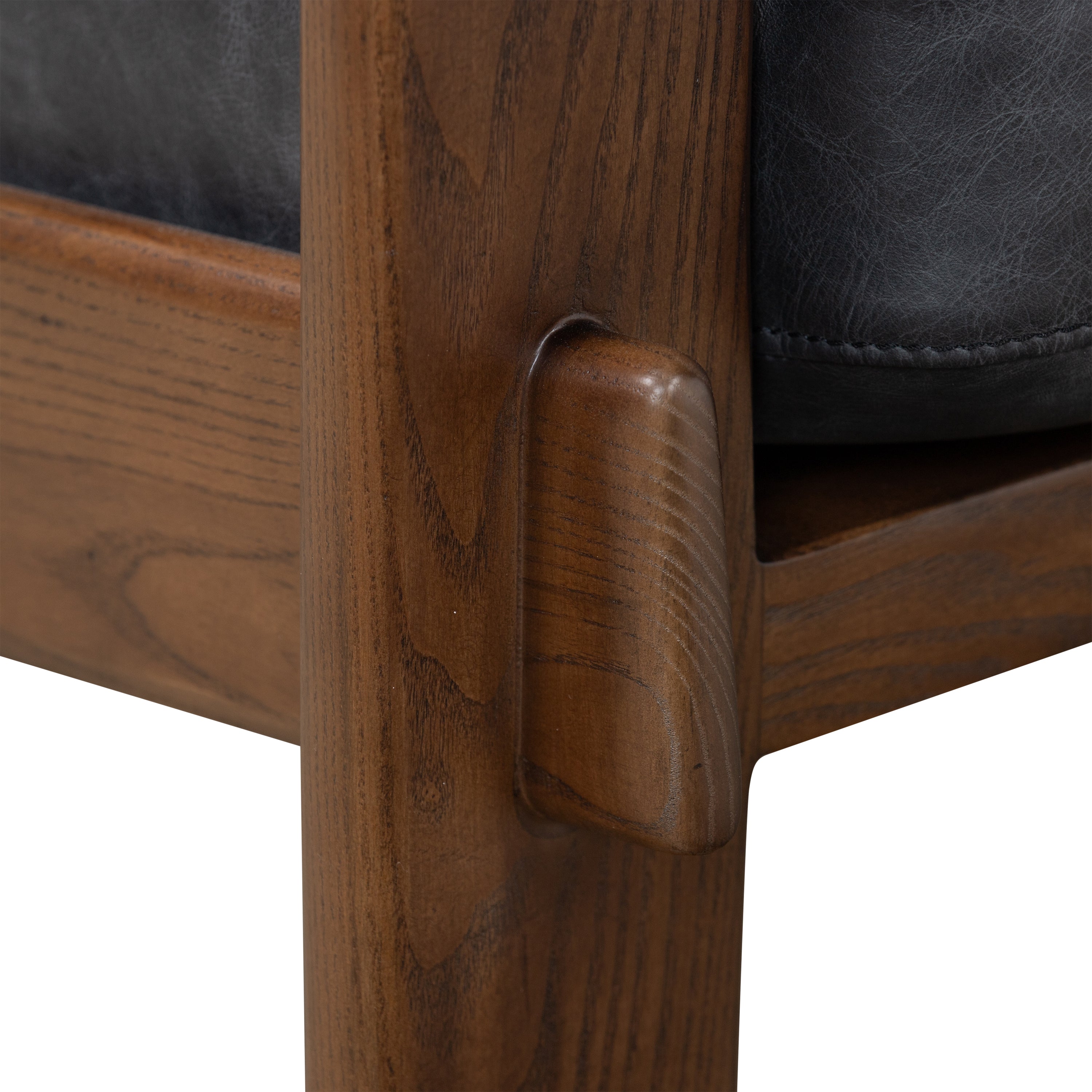 Leather Lounge Chair | Onyx Black