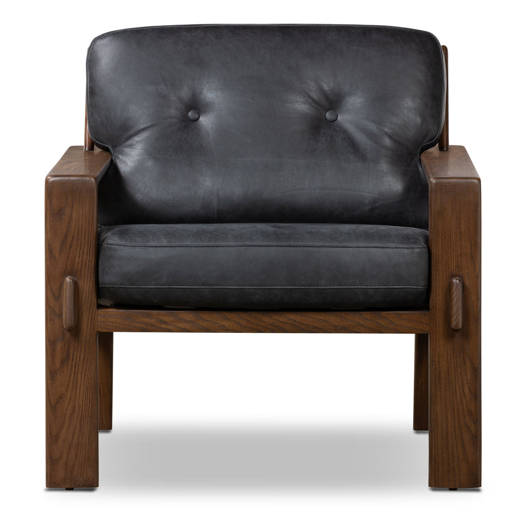 Leather Lounge Chair | Onyx Black