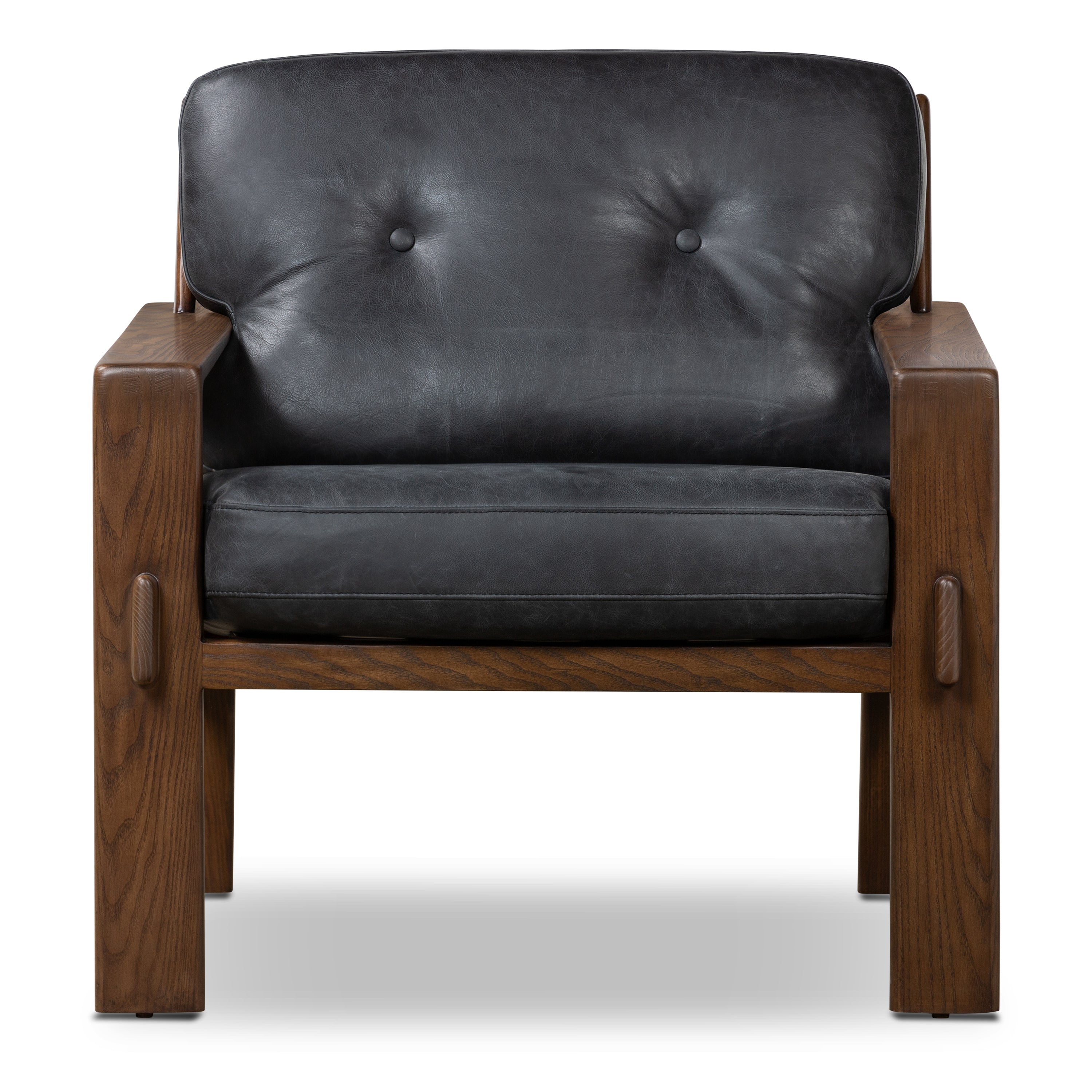 Leather Lounge Chair | Onyx Black