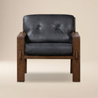 Leather Lounge Chair | Onyx Black