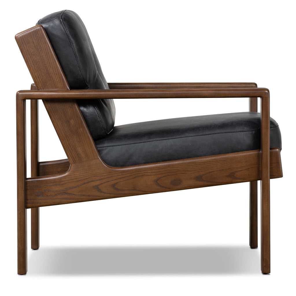 Leather Lounge Chair | Onyx Black