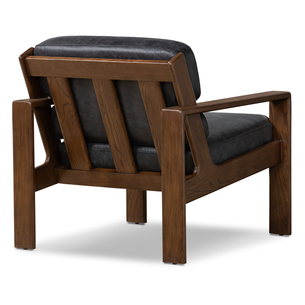 Leather Lounge Chair | Onyx Black