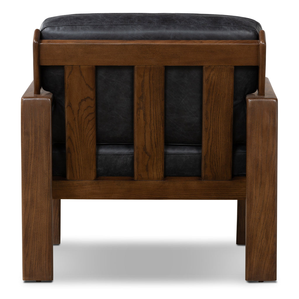 Leather Lounge Chair | Onyx Black