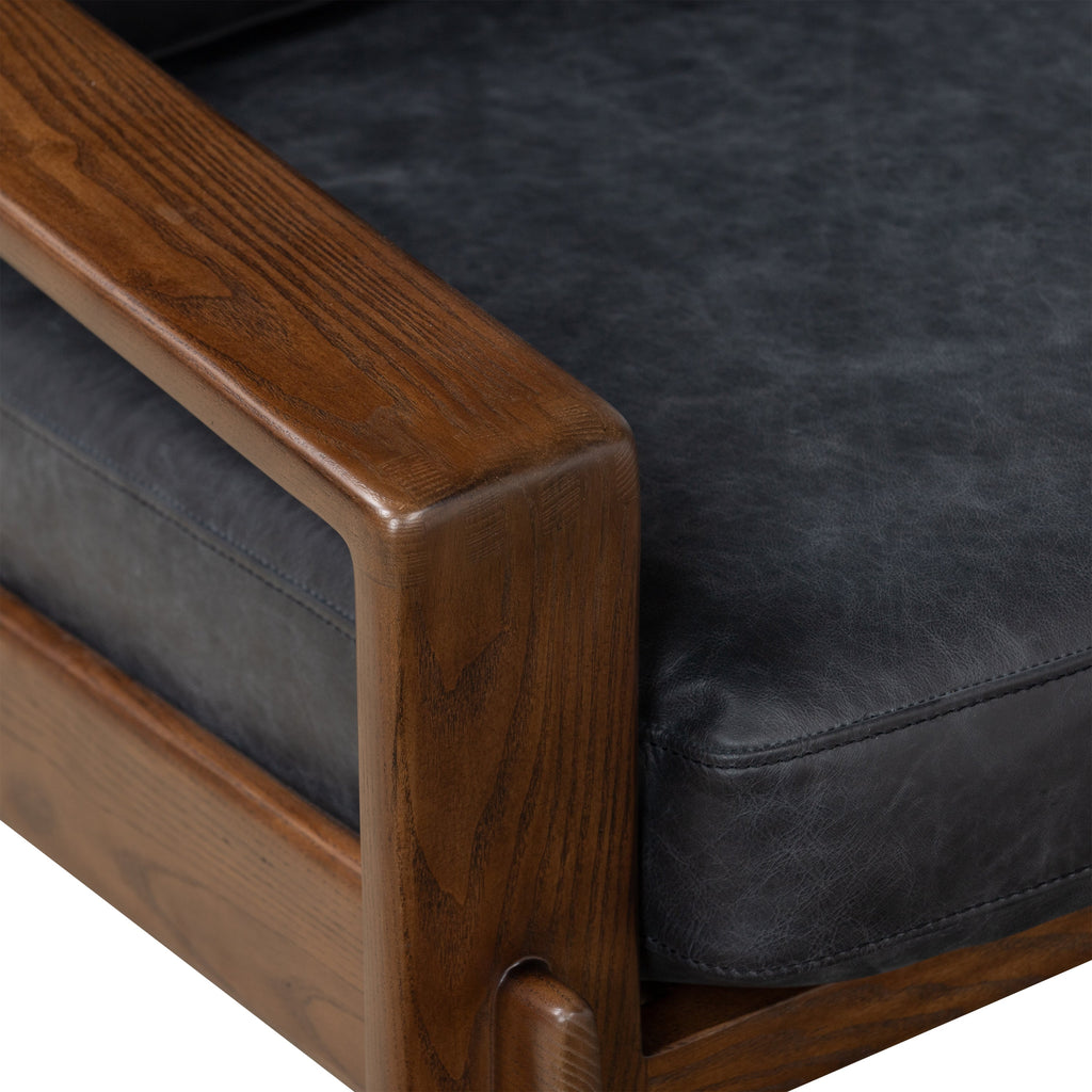 Leather Lounge Chair | Onyx Black