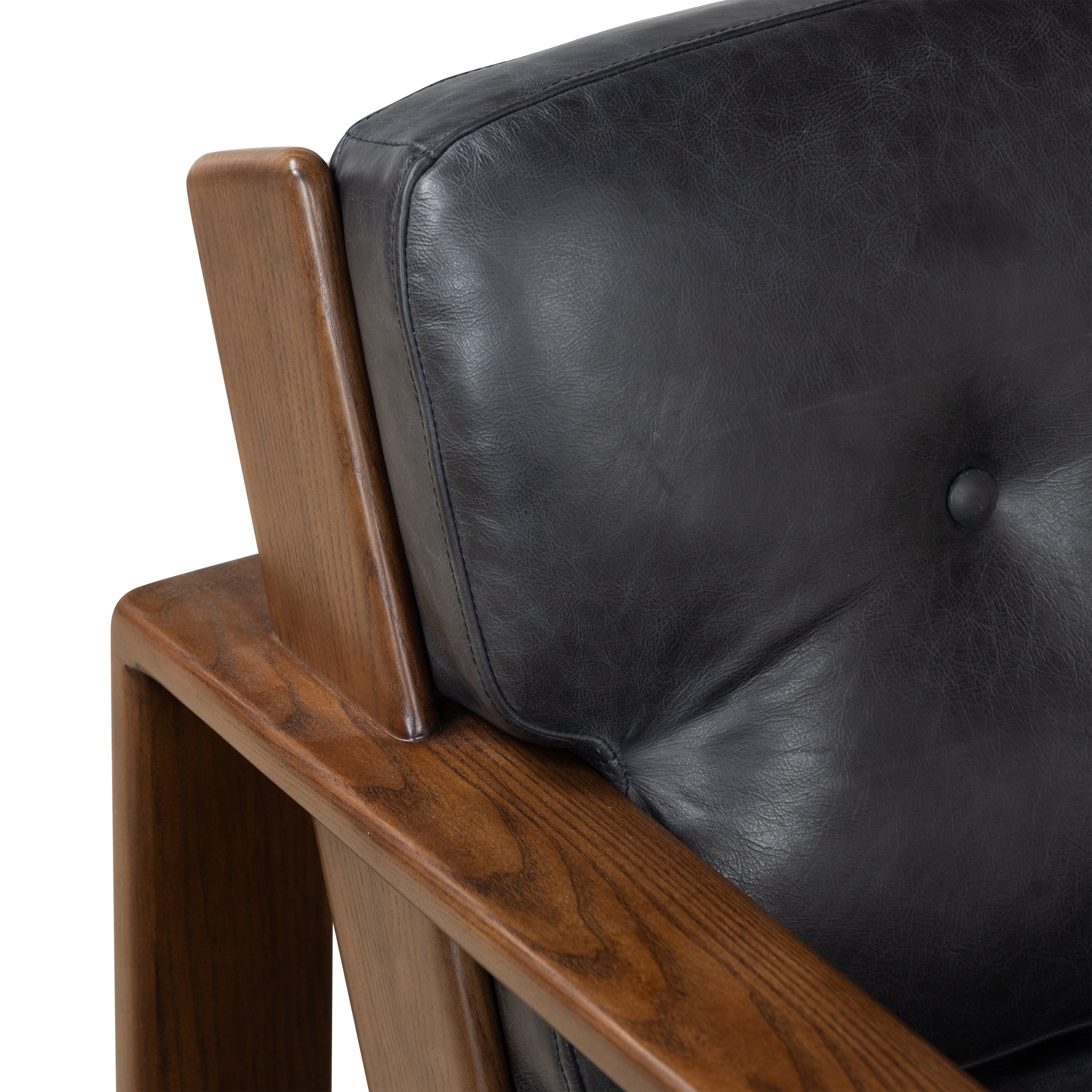 Leather Lounge Chair | Onyx Black