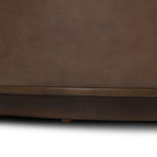 Leather Storage Ottoman | Cocoa Brown