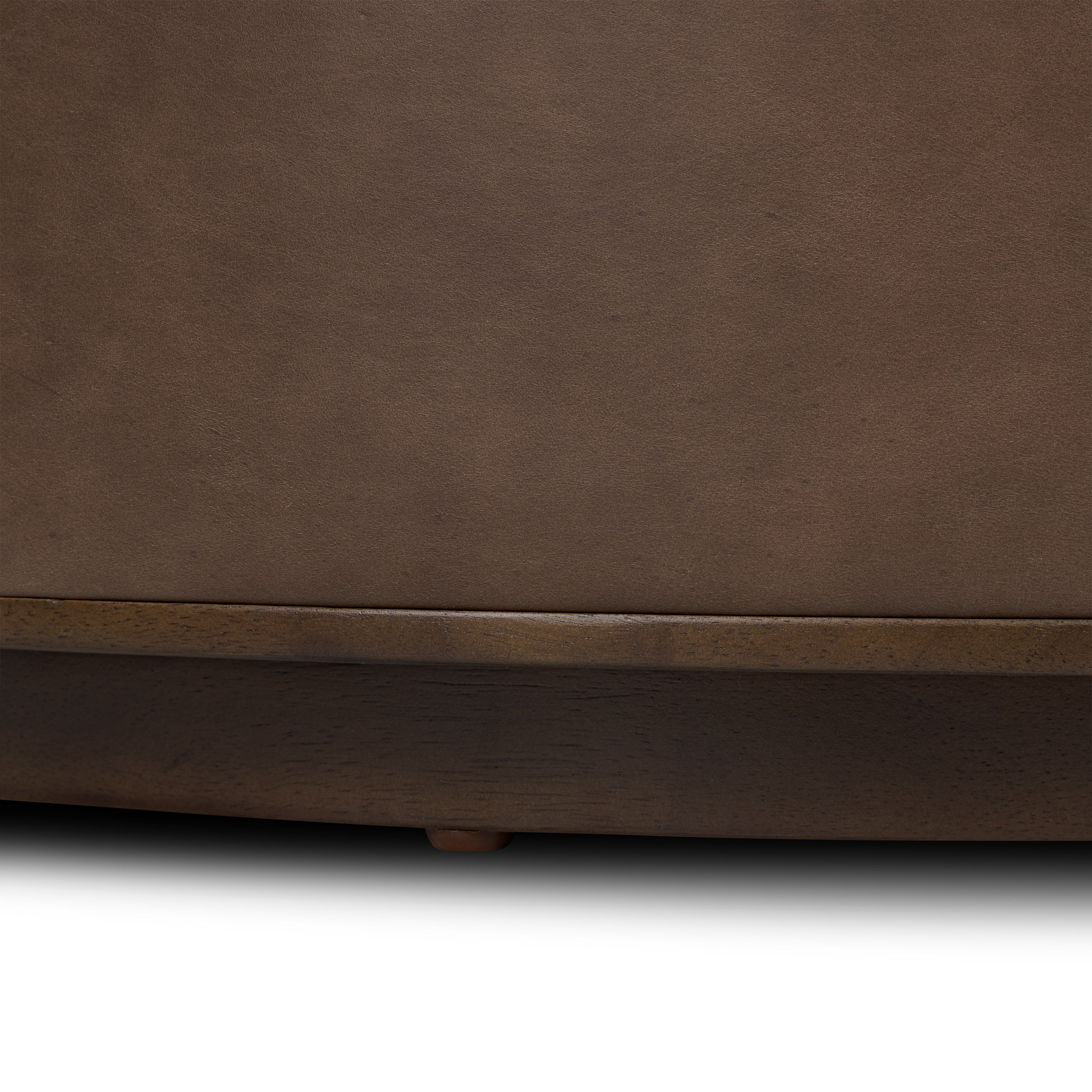 Leather Storage Ottoman | Cocoa Brown