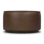 Leather Storage Ottoman | Cocoa Brown