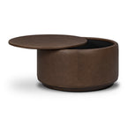 Leather Storage Ottoman | Cocoa Brown