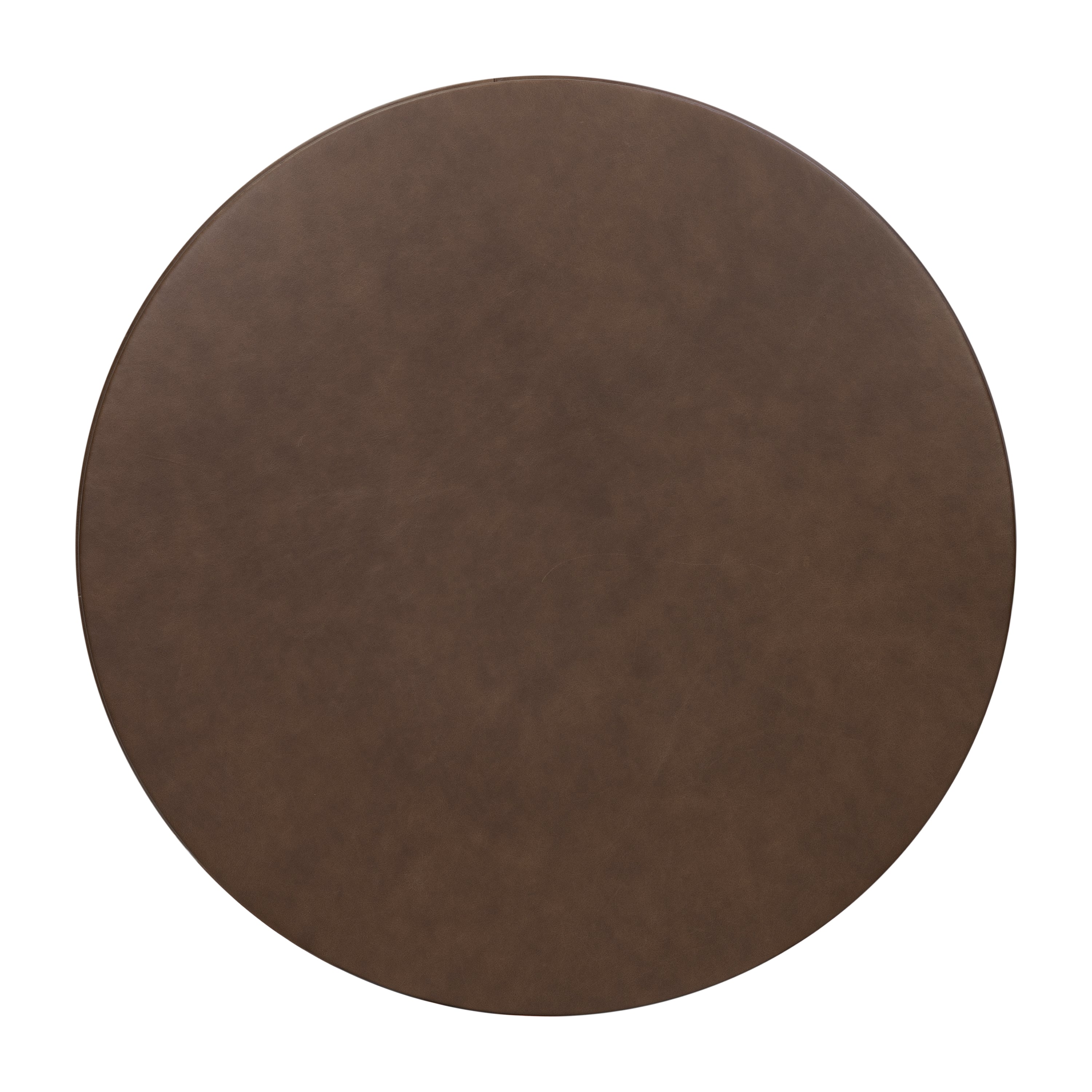 Leather Storage Ottoman | Cocoa Brown