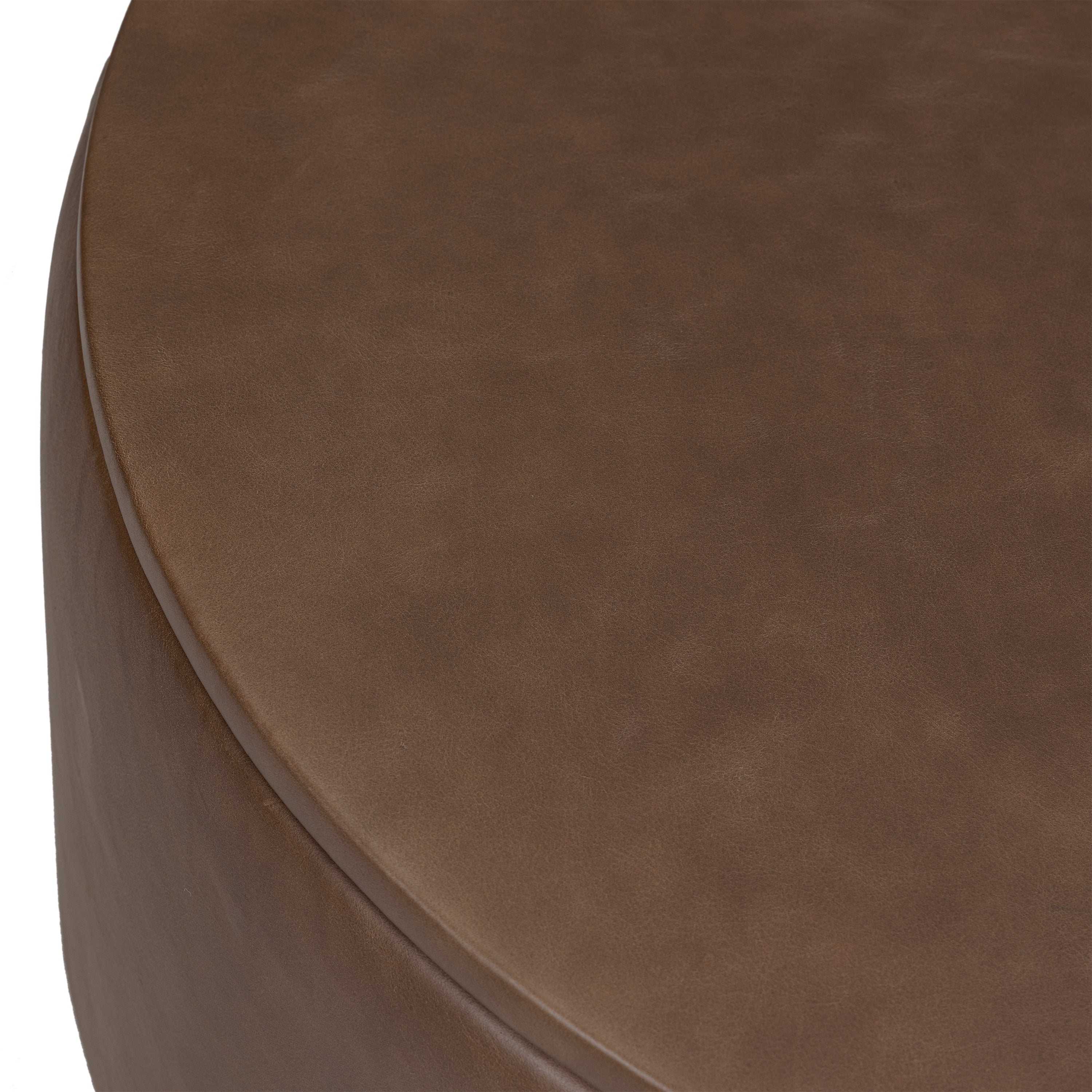 Leather Storage Ottoman | Cocoa Brown