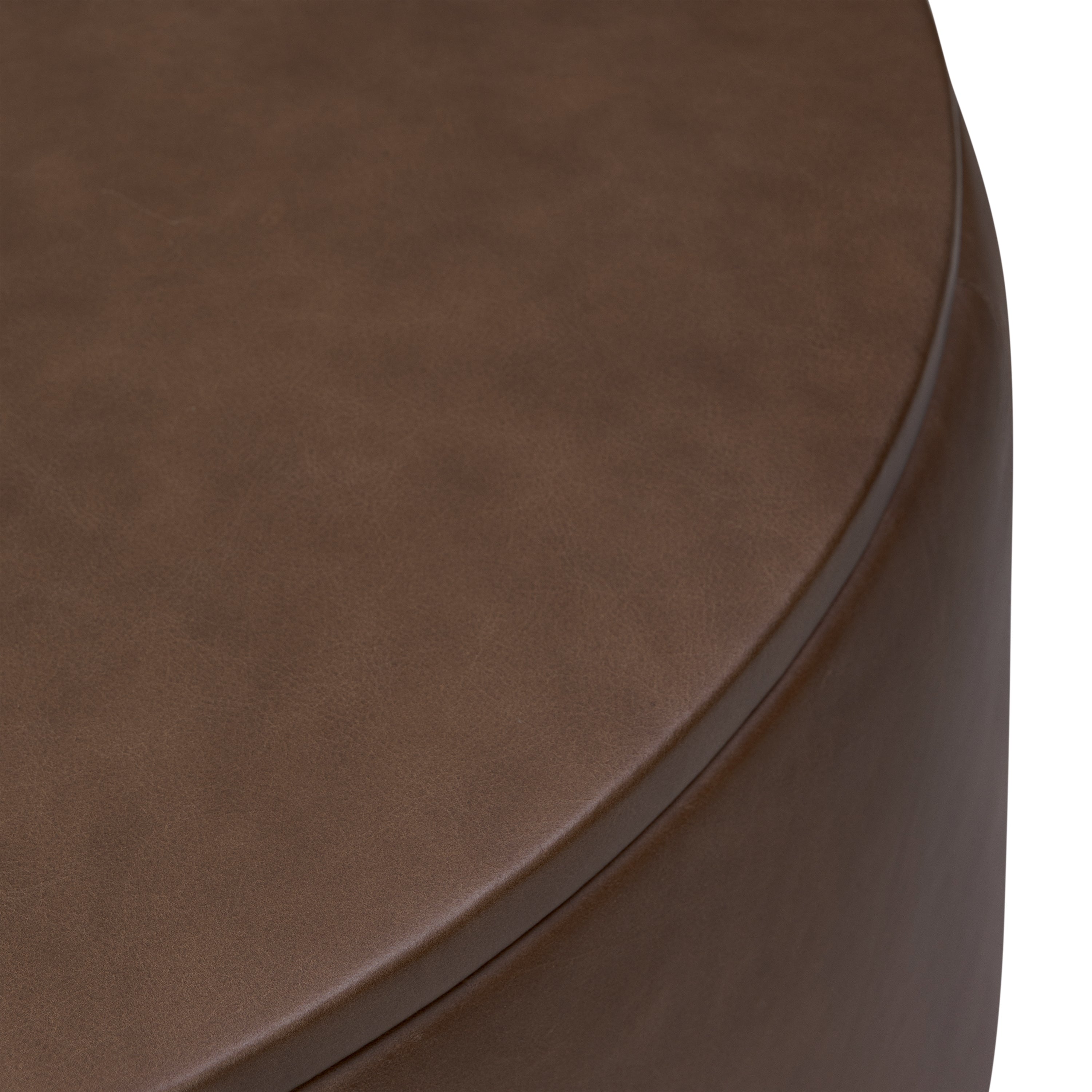 Leather Storage Ottoman | Cocoa Brown