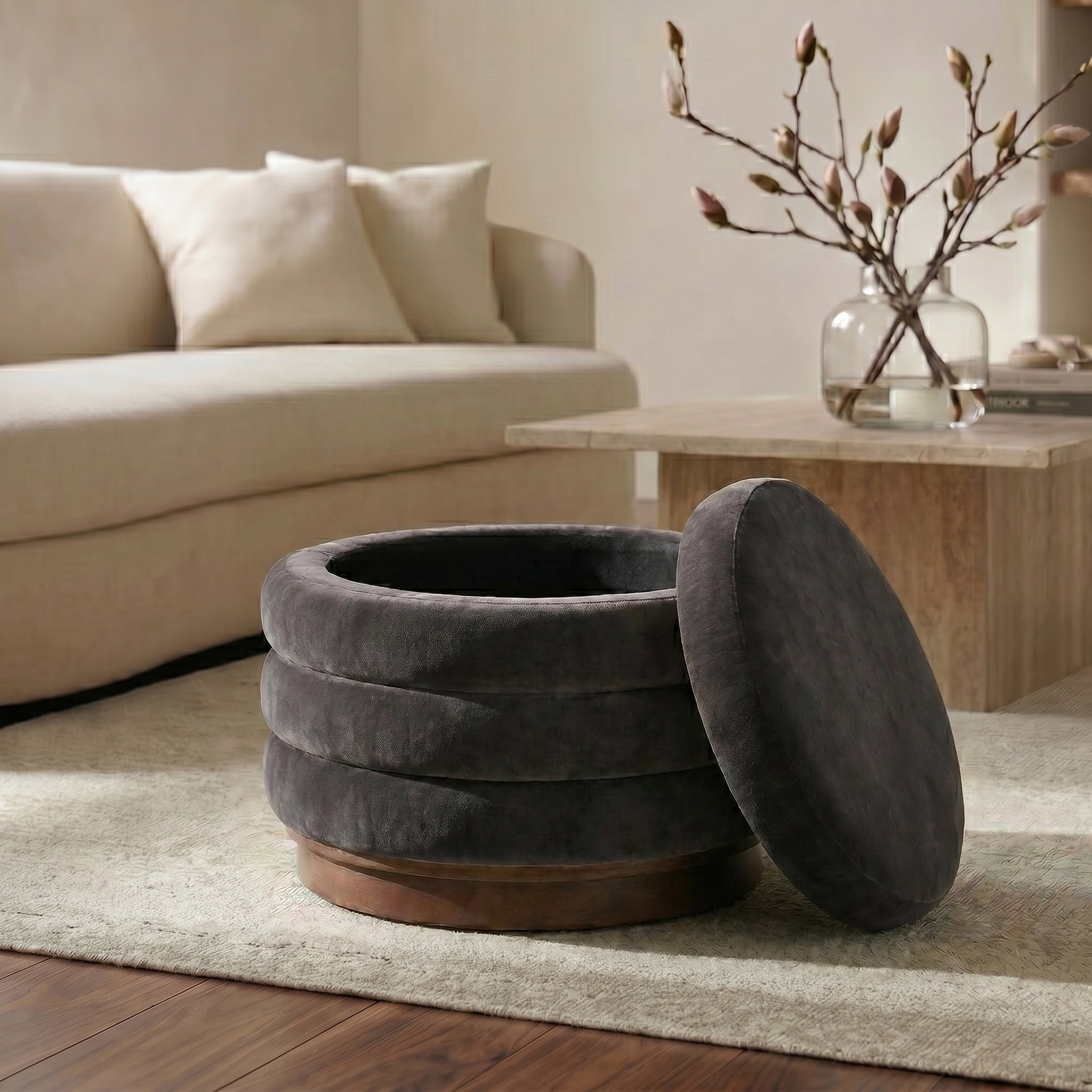 Storage Ottoman | Ganache Brown