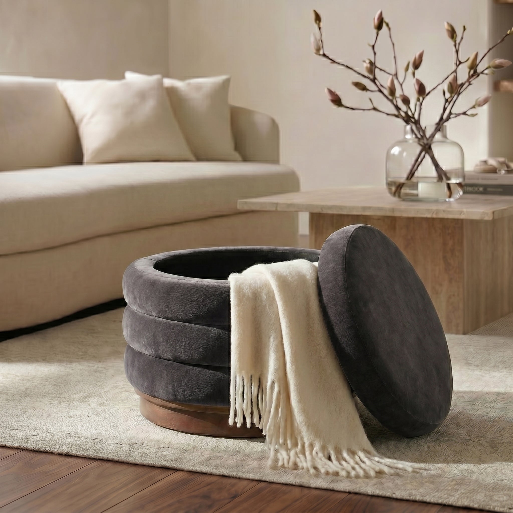 Storage Ottoman | Ganache Brown
