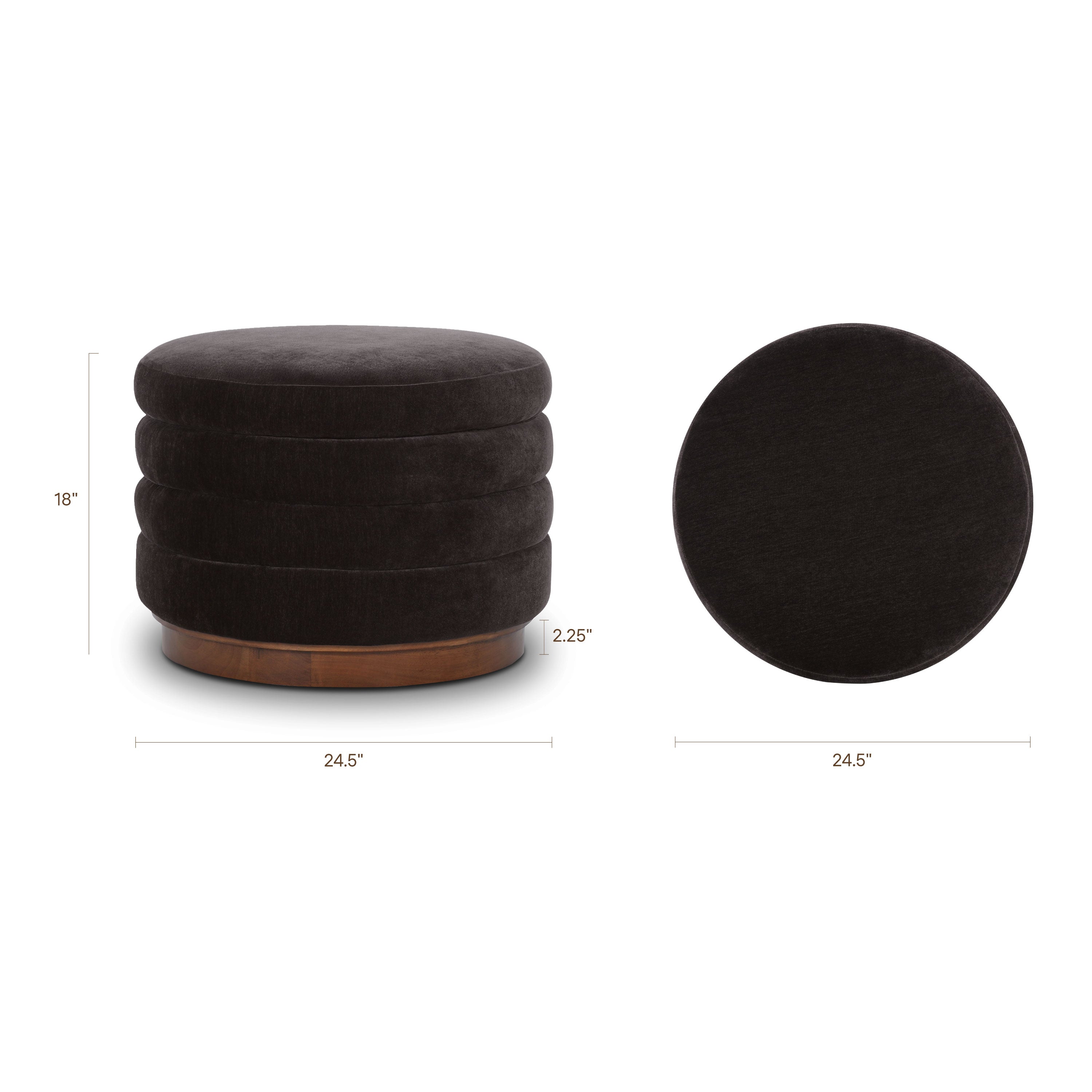 Storage Ottoman | Ganache Brown